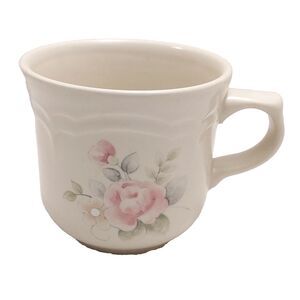 Set of 4 Pfaltzgraff TEA ROSE  Coffee Mugs/Tea Cups Pink Flowered Stoneware #X2